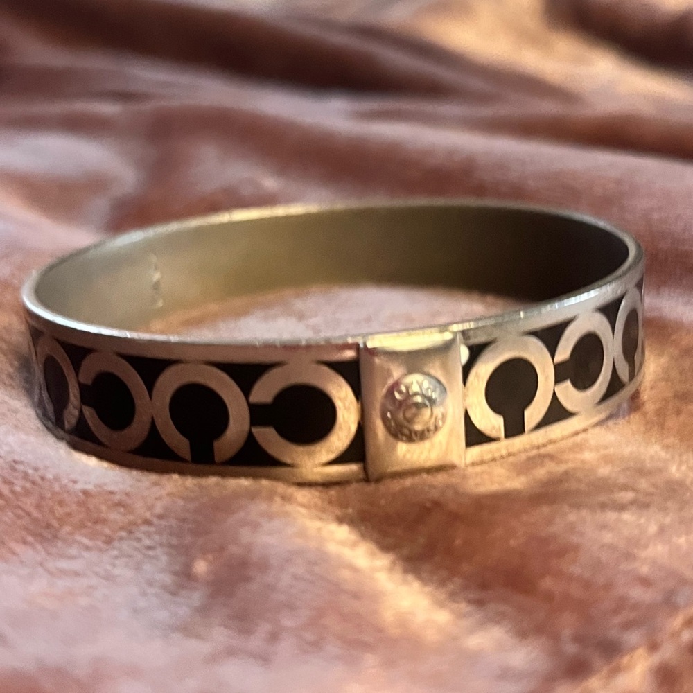 Silver Coach Bangle Bracelet